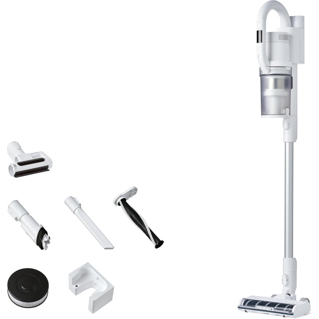 Aspirateur vertical avec une puissance annoncee de 550 W et l'entretien des sols durs