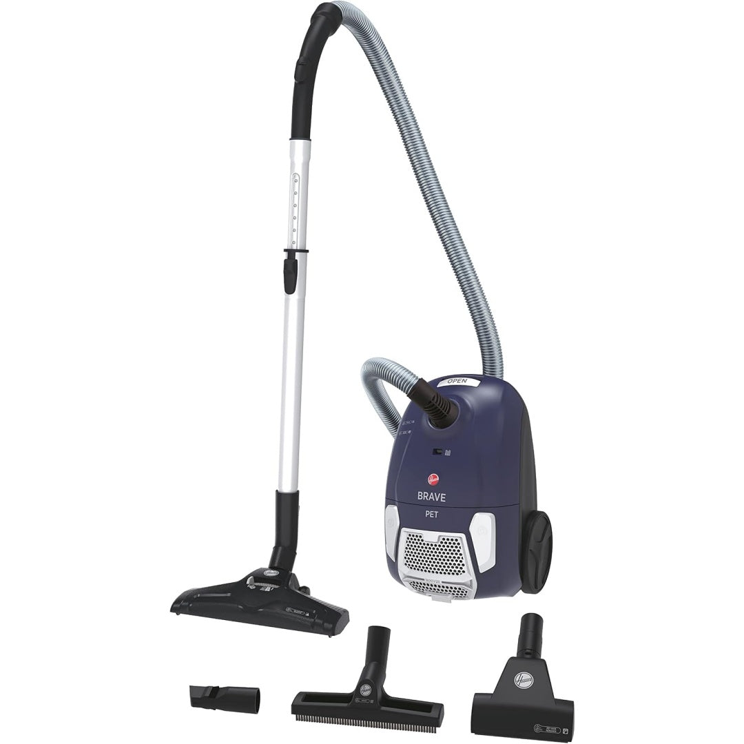 Aspirateur traineau avec un format compact, coloris gris et noir