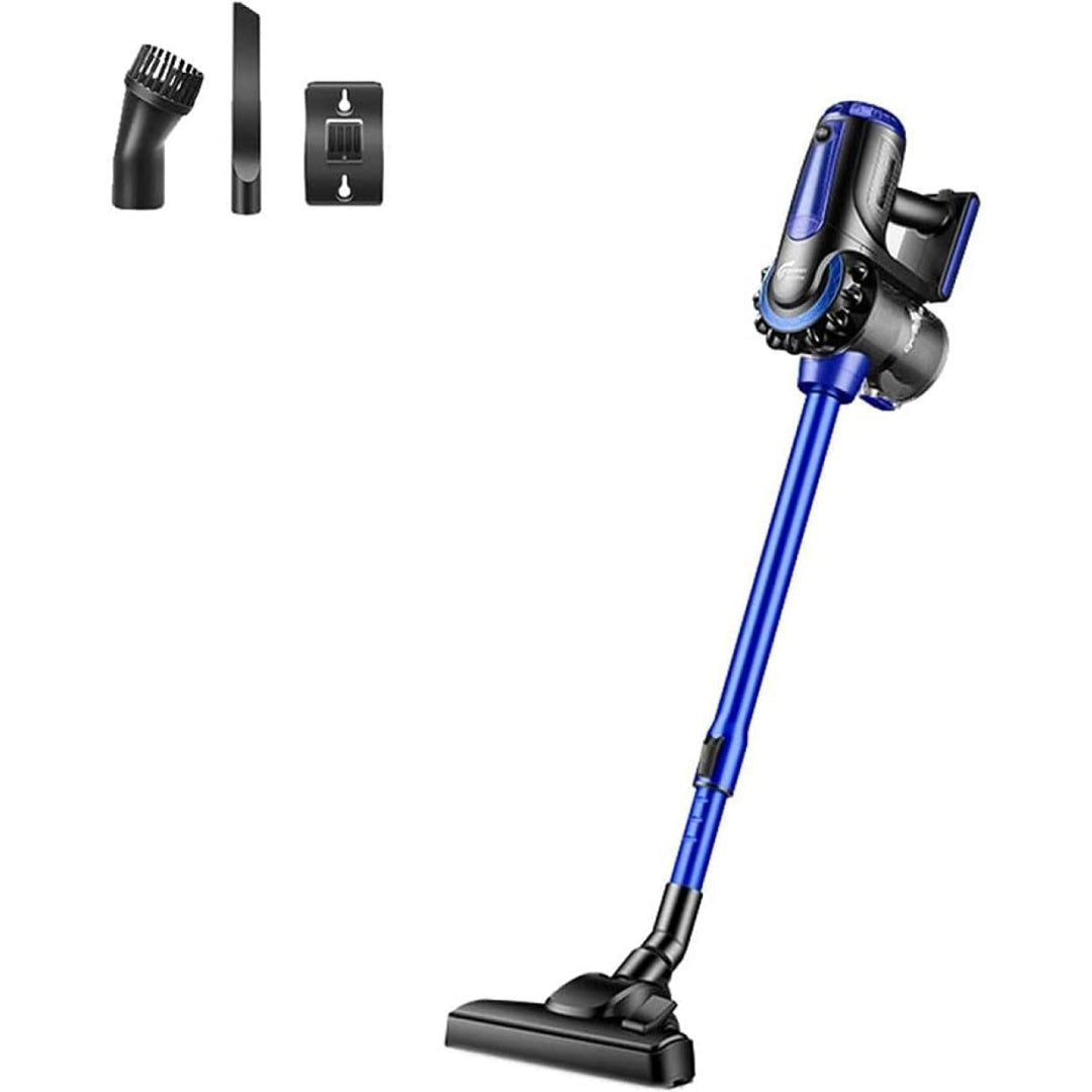 Cet aspirateur a main associe l'entretien des tapis et une utilisation sans fil