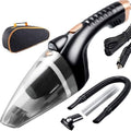Aspirateur avec une tension annoncee de 12 V, coloris gris et noir