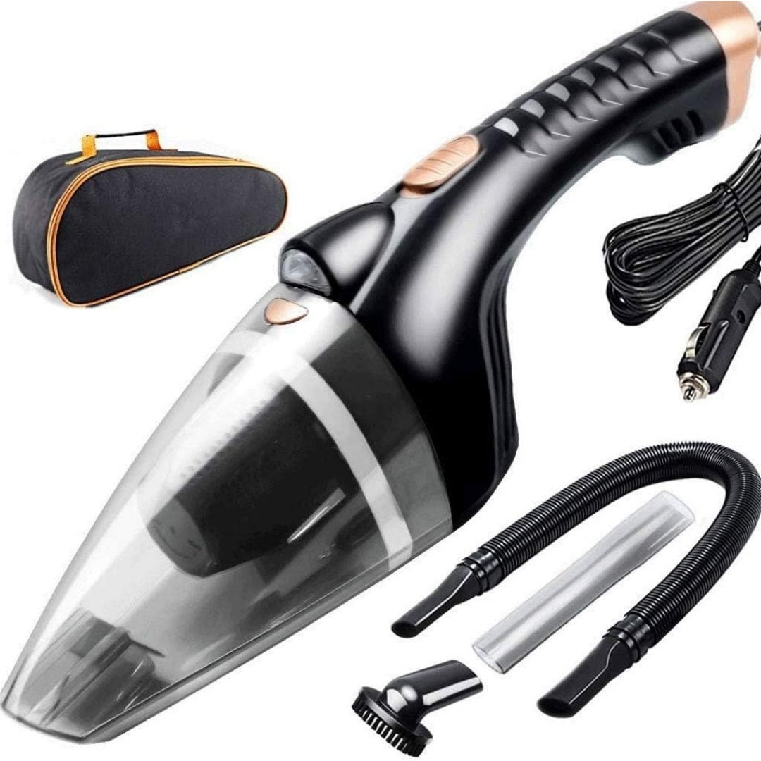 Aspirateur avec une tension annoncee de 12 V, coloris gris et noir