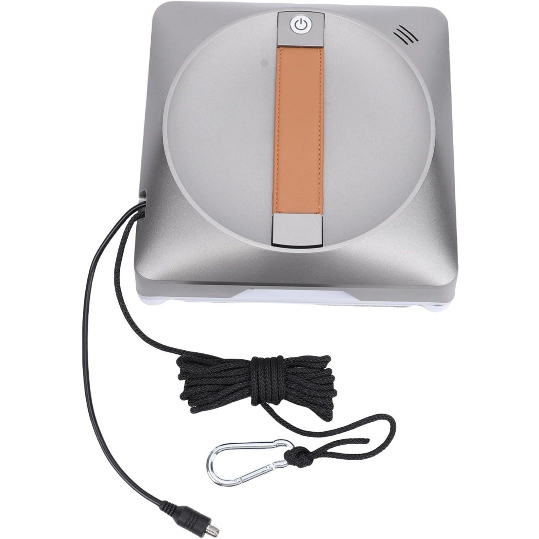 Robot pour surfaces vitrees associant le nettoyage des surfaces vitrees et une detection des obstacles